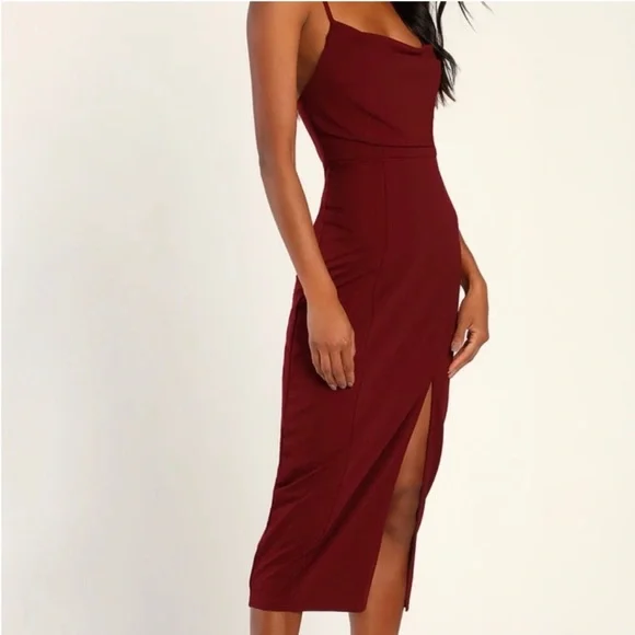 NWT Lulu’s Wine Red Dress size S - Picture 1 of 4